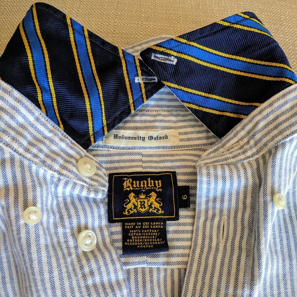 Ralph Lauren Rugby University Oxford Stripe Shirt